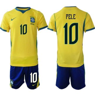 Brasilien Hemmaställ VM 2026 Herr – Pelé #10 Fotbollsset Tröja & Shorts