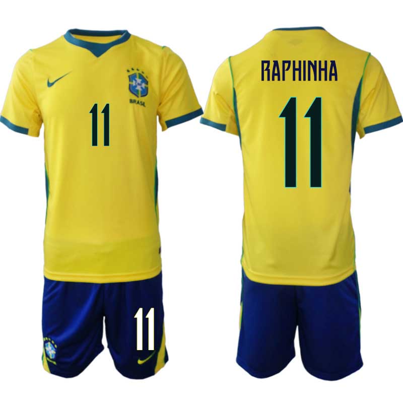 Brasilien Hemmaställ VM 2026 Herr – Raphinha #11 Fotbollsset Tröja & Shorts Brasilien Hemmaställ VM 2026 Herr – Raphinha #11 Fotbollsset Tröja & Shorts