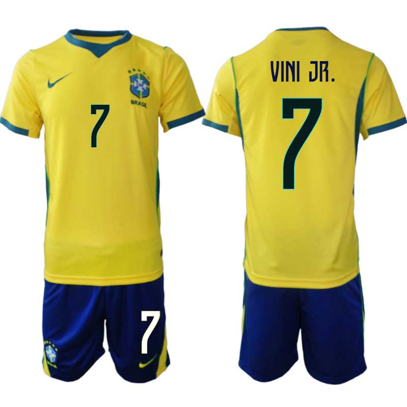 Brasilien Hemmaställ VM 2026 Herr – Vinícius Júnior #7 Fotbollsset Tröja & Shorts 1 Brasilien Hemmaställ VM 2026 Herr – Vinícius Júnior #7 Fotbollsset Tröja & Shorts