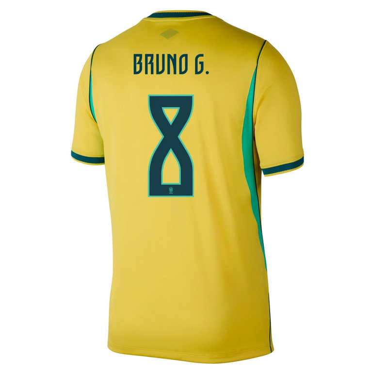 Brasilien Hemmatröja VM 2026 Herr – Bruno Guimarães #8 Fotbollströja