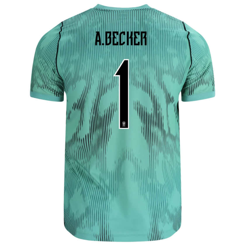 Brasilien Målvaktströja Borta VM 2026 Herr Alisson Becker #1 Fotbollströja 1 Brasilien Målvaktströja VM 2026 Herr Alisson Becker #1 Fotbollströja