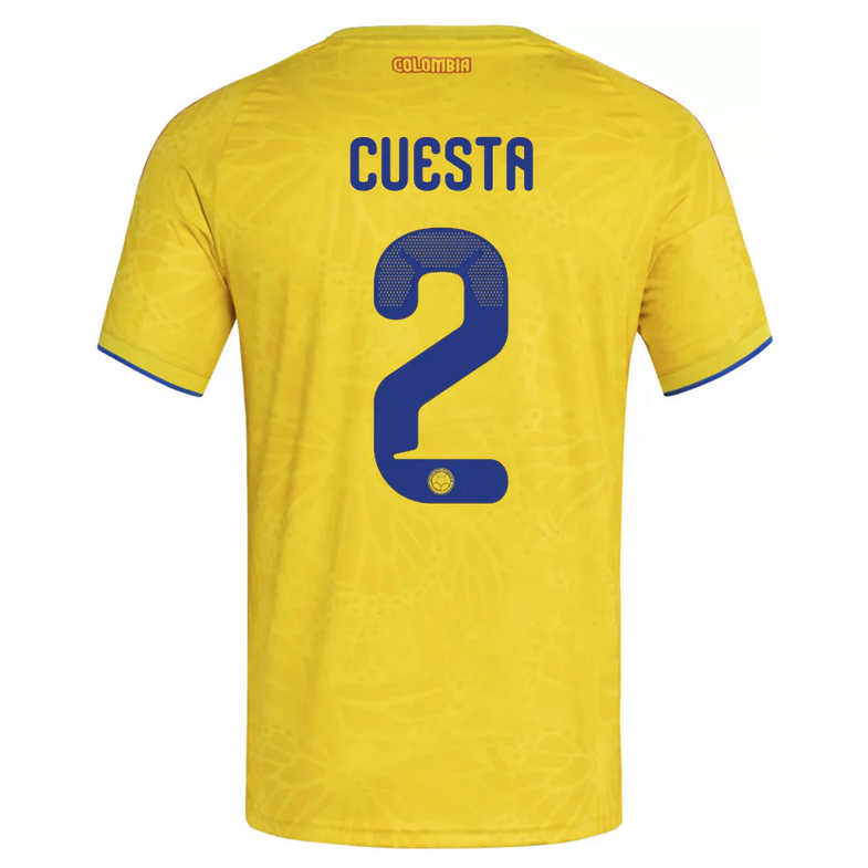 Colombia Hemmatröja VM 2026 Herr – Carlos Cuesta #2 Fotbollströja Colombia Hemmatröja VM 2026 Herr – Carlos Cuesta #2 Fotbollströja