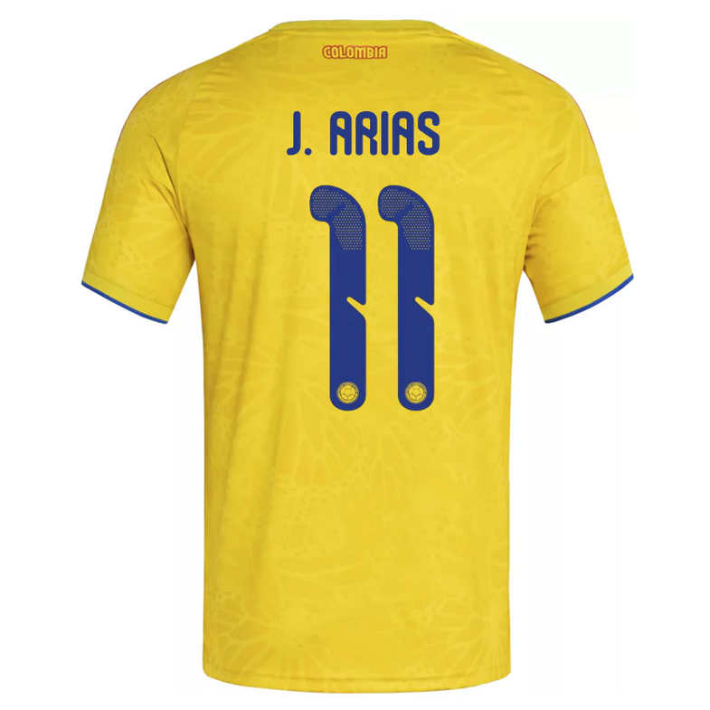 Colombia Hemmatröja VM 2026 Herr – Jhon Arias #11 Fotbollströja 1 Colombia Hemmatröja VM 2026 Herr – Jhon Arias #11 Fotbollströja