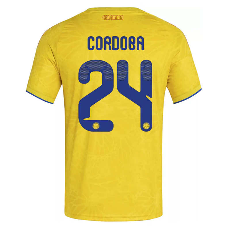Colombia Hemmatröja VM 2026 Herr – Jhon Córdoba #24 Fotbollströja 1 Colombia Hemmatröja VM 2026 Herr – Jhon Córdoba #24 Fotbollströja