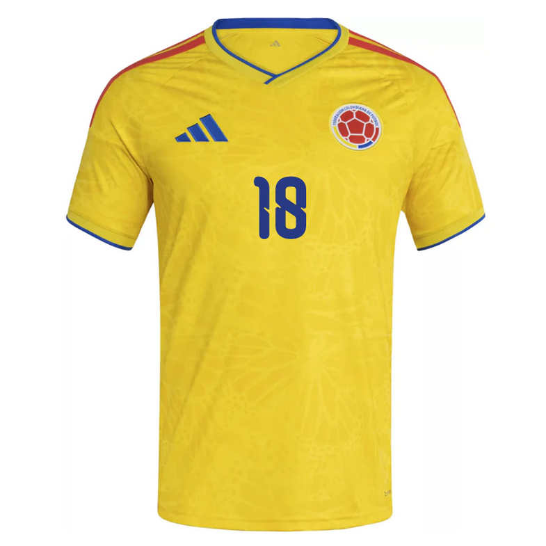 Colombia Hemmatröja VM 2026 Herr – Luis Sinisterra #18 Fotbollströja 2 Colombia Hemmatröja VM 2026 Herr – Luis Sinisterra #18 Fotbollströja