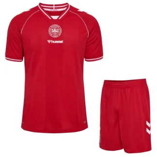 Danmark Hemmaställ VM 2026 Barn Kortärmad Fotbollströja + Shorts