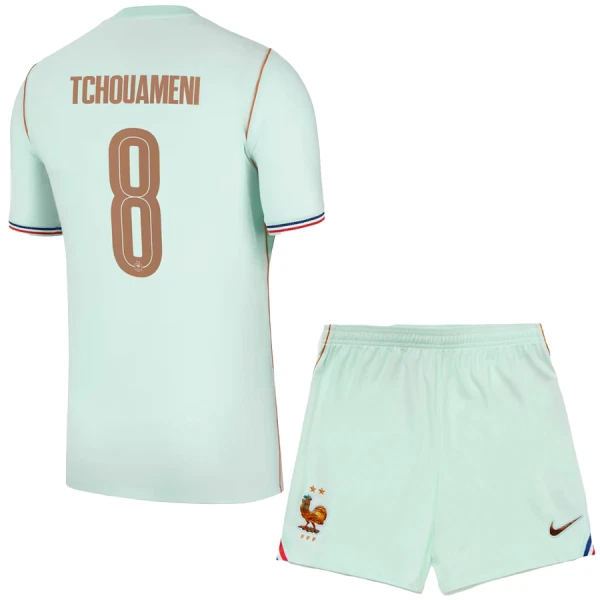 Frankrike Bortaställ VM 2026 Barn – Aurélien Tchouaméni #8 Fotbollströja 1 Frankrike Bortaställ VM 2026 Barn – Aurélien Tchouaméni #8 Fotbollströja