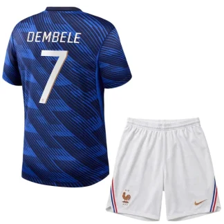 Frankrike Hemmaställ VM 2026 Barn – Ousmane Dembélé #7 Fotbollströja