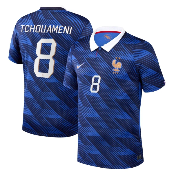 Frankrike Hemmatröja VM 2026 Herr – Aurélien Tchouaméni #8 Fotbollströja