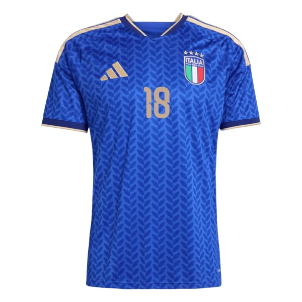 Italien Hemmatröja VM 2026 Herr – Nicolò Barella #18 Blå Fotbollströja