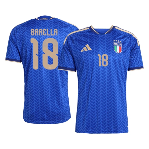 Italien Hemmatröja VM 2026 Herr – Nicolò Barella #18 Blå Fotbollströja