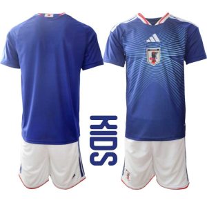 Japan Hemmaställ VM 2026 Barn Kortärmad Fotbollströja + Shorts