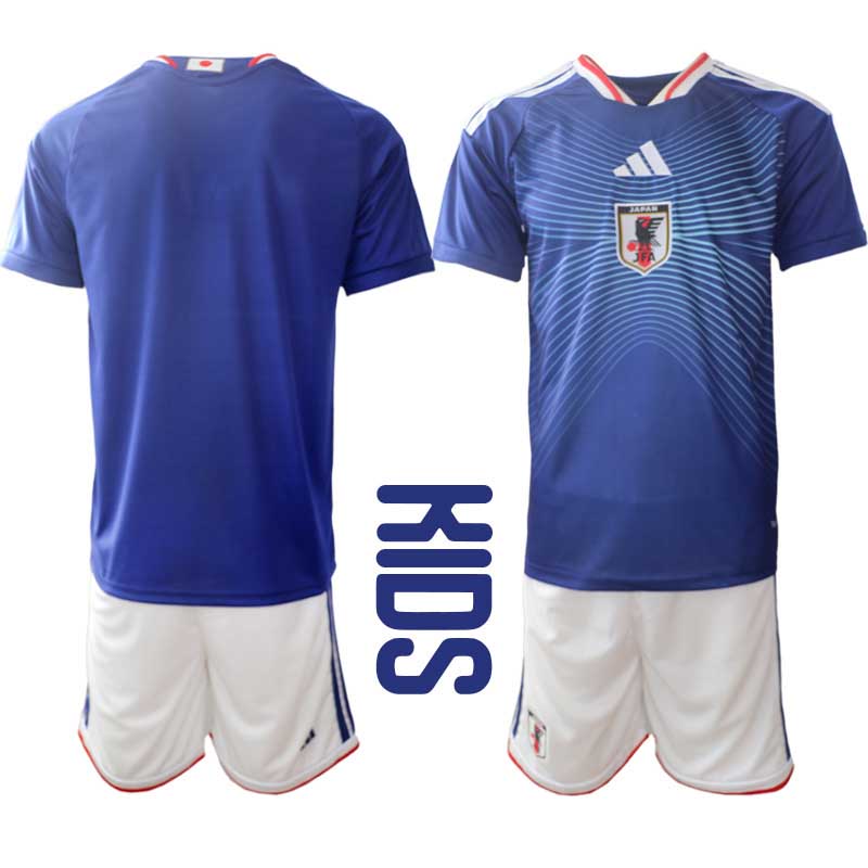 Japan Hemmaställ VM 2026 Barn Kortärmad Fotbollströja + Shorts