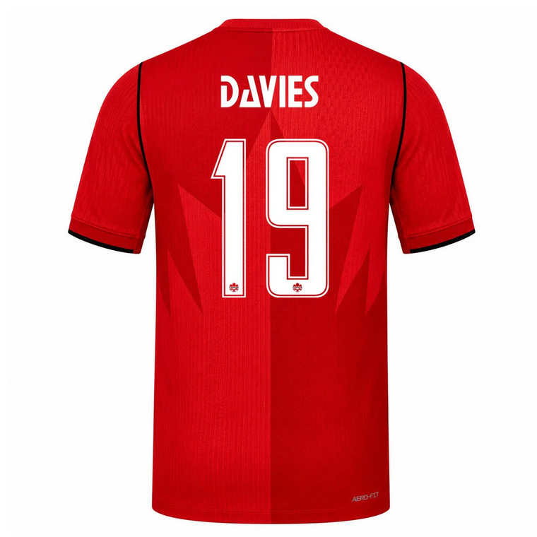 Kanada Hemmatröja VM 2026 Alphonso Davies 19 Herr Fotbollströja