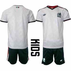 Mexiko Bortaställ VM 2026 Barn Kortärmad Fotbollströja + Shorts