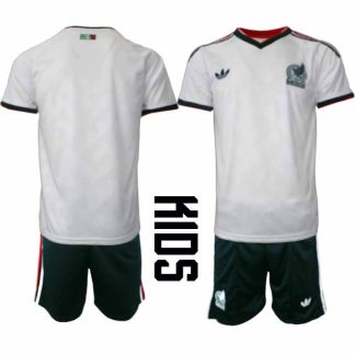 Mexiko Bortaställ VM 2026 Barn Kortärmad Fotbollströja + Shorts
