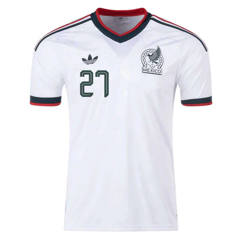 Mexiko Bortatröja VM 2026 Herr – Jesús Angulo #27 Fotbollströja 2 Mexiko Bortatröja VM 2026 Herr – Jesús Angulo #27 Fotbollströja
