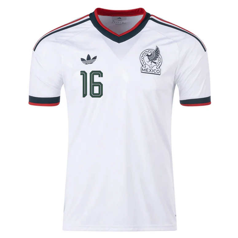 Mexiko Bortatröja VM 2026 Herr – Julián Quiñones #16 Fotbollströja 2 Mexiko Bortatröja VM 2026 Herr – Julián Quiñones #16 Fotbollströja