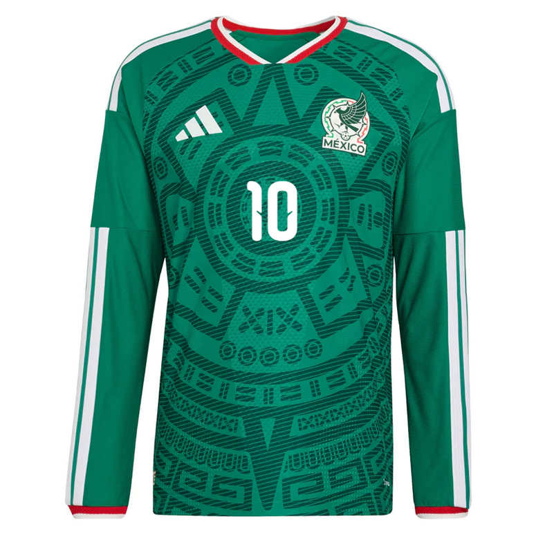 Mexiko Hemmatröja VM 2026 Alexis Vega #10 Herr Långärmad Fotbollströja