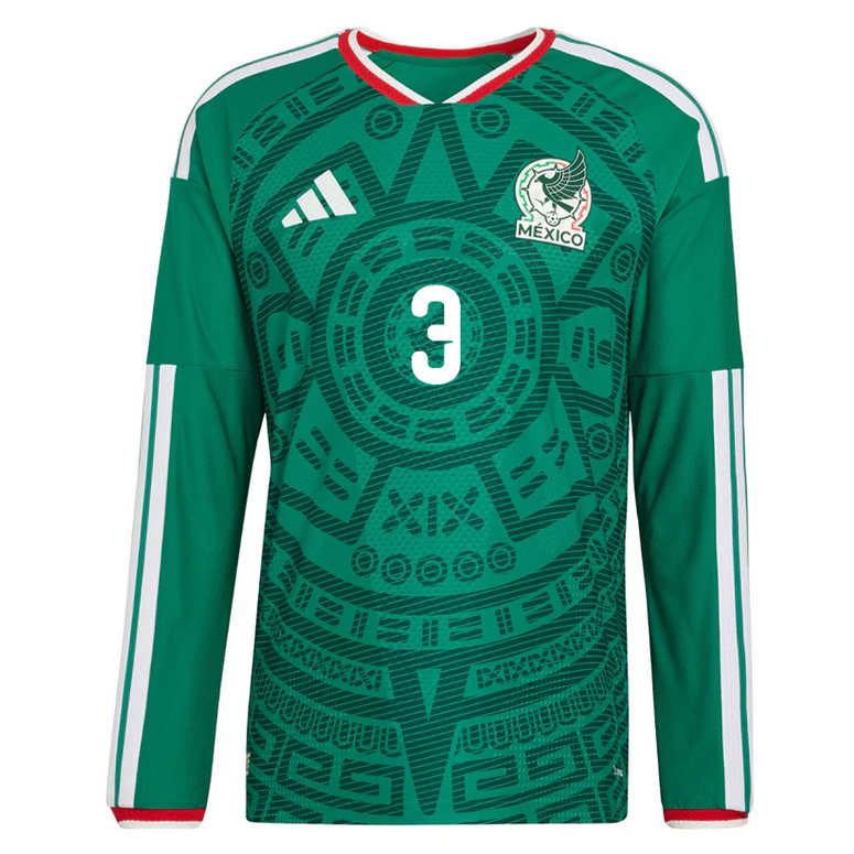 Mexiko Hemmatröja VM 2026 César Montes #3 Herr Långärmad Fotbollströja 2 Mexiko Hemmatröja VM 2026 César Montes #3 Herr Långärmad Fotbollströja