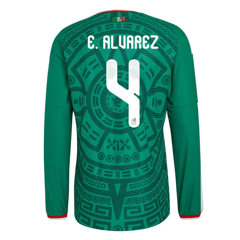 Mexiko Hemmatröja VM 2026 Edson Álvarez #4 Herr Långärmad Fotbollströja