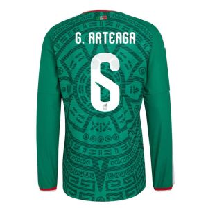 Mexiko Hemmatröja VM 2026 Gerardo Arteaga #6 Herr Långärmad Fotbollströja