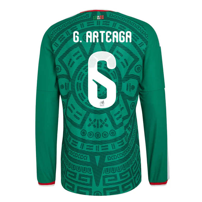 Mexiko Hemmatröja VM 2026 Gerardo Arteaga #6 Herr Långärmad Fotbollströja 1 Mexiko Hemmatröja VM 2026 Gerardo Arteaga #6 Herr Långärmad Fotbollströja