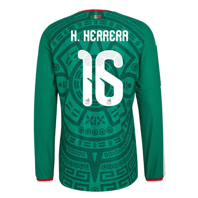 Mexiko Hemmatröja VM 2026 Héctor Herrera #16 Herr Långärmad Fotbollströja 1 Mexiko Hemmatröja VM 2026 Héctor Herrera #16 Herr Långärmad Fotbollströja