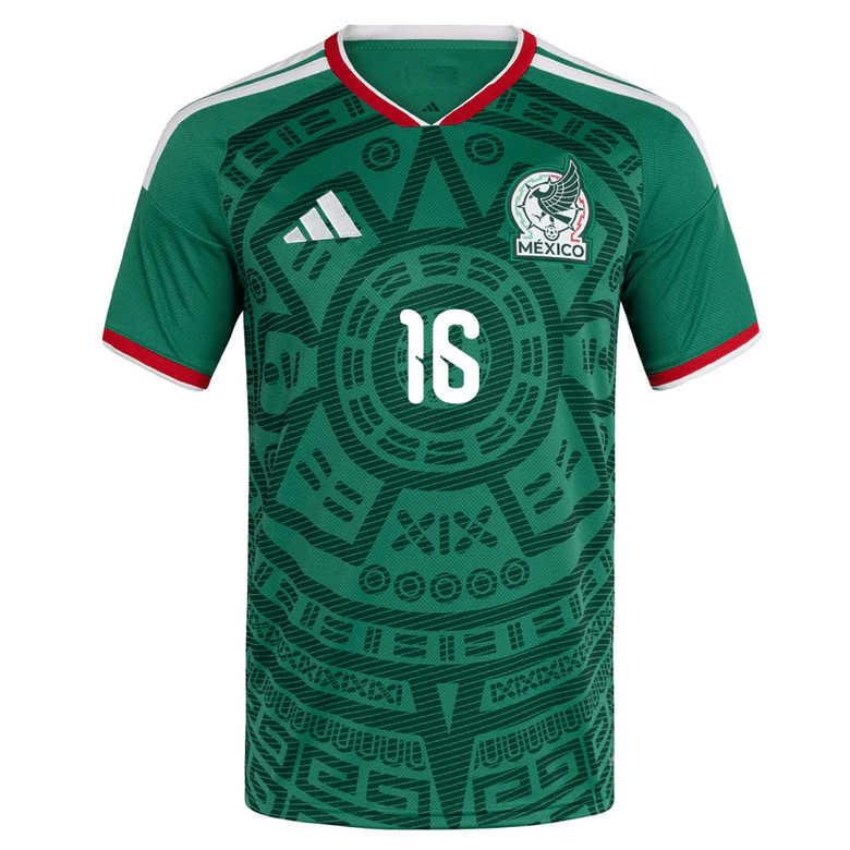 Mexiko Hemmatröja VM 2026 Herr – Julián Quiñones #16 Fotbollströja 2 Mexiko Hemmatröja VM 2026 Herr – Julián Quiñones #16 Fotbollströja