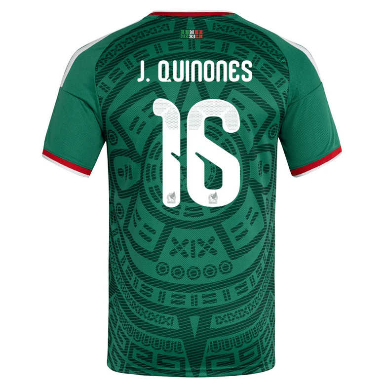 Mexiko Hemmatröja VM 2026 Herr – Julián Quiñones #16 Fotbollströja 1 Mexiko Hemmatröja VM 2026 Herr – Julián Quiñones #16 Fotbollströja
