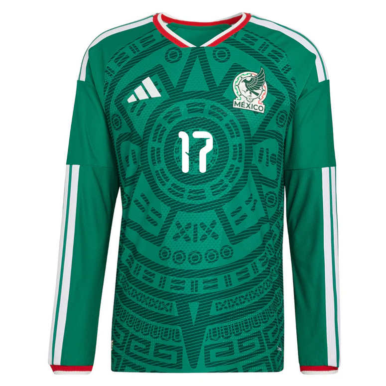 Mexiko Hemmatröja VM 2026 Jesús Manuel Corona #17 Herr Långärmad Fotbollströja
