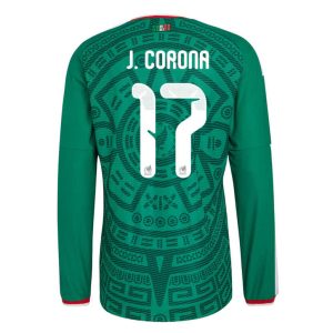 Mexiko Hemmatröja VM 2026 Jesús Manuel Corona #17 Herr Långärmad Fotbollströja