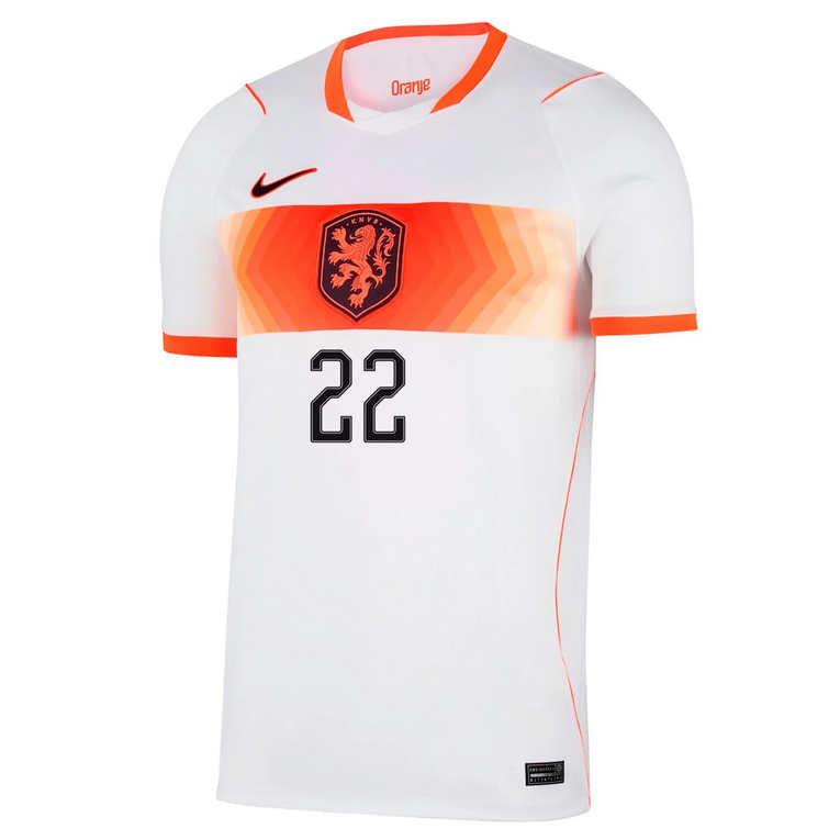 Nederländerna Bortatröja VM 2026 Herr – Denzel Dumfries #22 Fotbollströja Nederländerna Bortatröja VM 2026 Herr – Denzel Dumfries #22 Fotbollströja