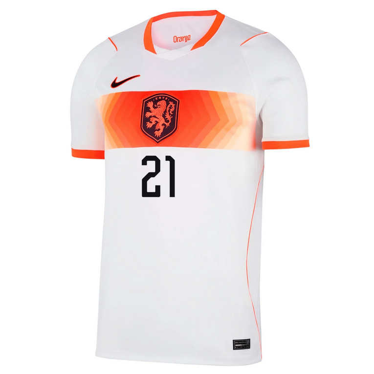 Nederländerna Bortatröja VM 2026 Herr – Frenkie de Jong #21 Landslagströja 2 Nederländerna Bortatröja VM 2026 Herr – Frenkie de Jong #21 Fotbollströja