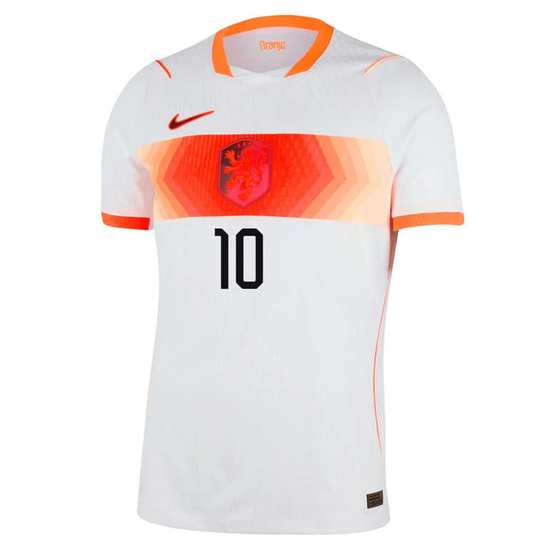 Nederländerna Bortatröja VM 2026 Herr – Memphis Depay #10 Landslagströja 2 Nederländerna Bortatröja VM 2026 Herr – Memphis Depay #10 Fotbollströja