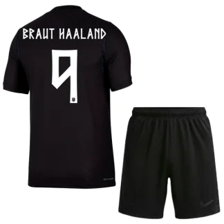 Norge Bortaställ VM 2026 Barn – Erling Haaland #9 Landslagströja