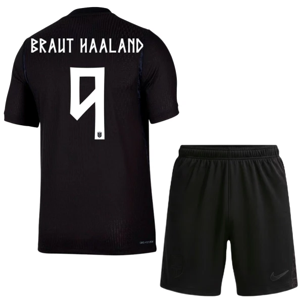 Norge Bortaställ VM 2026 Barn – Erling Haaland #9 Landslagströja