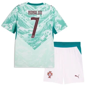 Portugal Bortaställ VM 2026 Barn – Cristiano Ronaldo #7 Fotbollströja