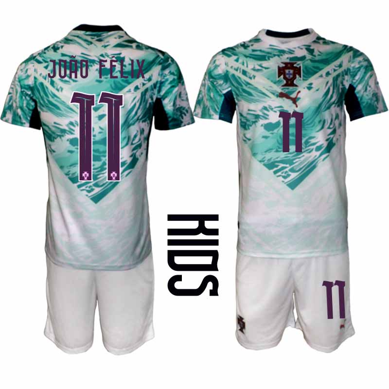 Portugal Bortaställ VM 2026 Barn – João Félix #11 Fotbollsset Tröja & Shorts 1 Portugal Bortaställ VM 2026 Barn – João Félix #11 Fotbollsset Tröja & Shorts