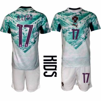 Portugal Bortaställ VM 2026 Barn – Rafael Leão #17 Fotbollsset Tröja & Shorts