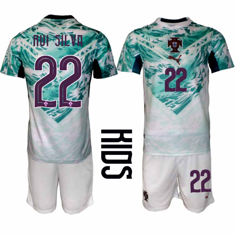 Portugal Bortaställ VM 2026 Barn – Rui Silva #22 Fotbollsset Tröja & Shorts 1 Portugal Bortaställ VM 2026 Barn – Rui Silva #22 Fotbollsset Tröja & Shorts