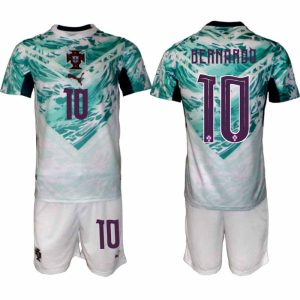 Portugal Bortaställ VM 2026 Herr – Bernardo Silva #10 Fotbollsset Tröja & Shorts