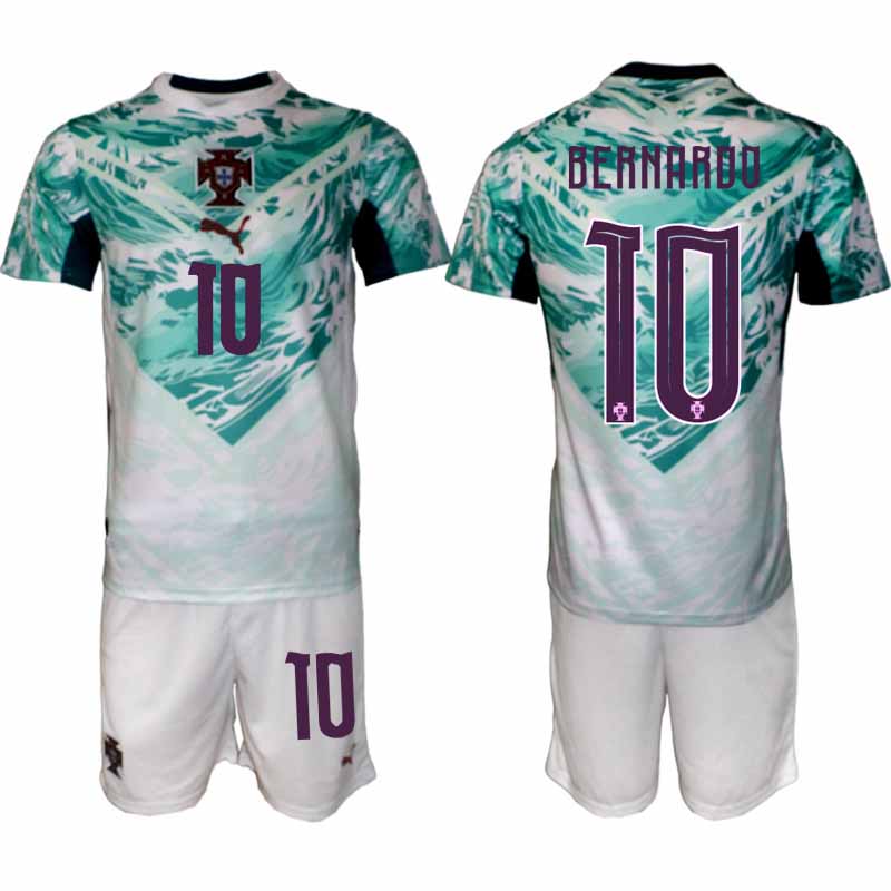 Portugal Bortaställ VM 2026 Herr – Bernardo Silva #10 Fotbollsset Tröja & Shorts