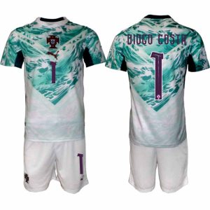 Portugal Bortaställ VM 2026 Herr – Diogo Costa #1 Fotbollsset Tröja & Shorts