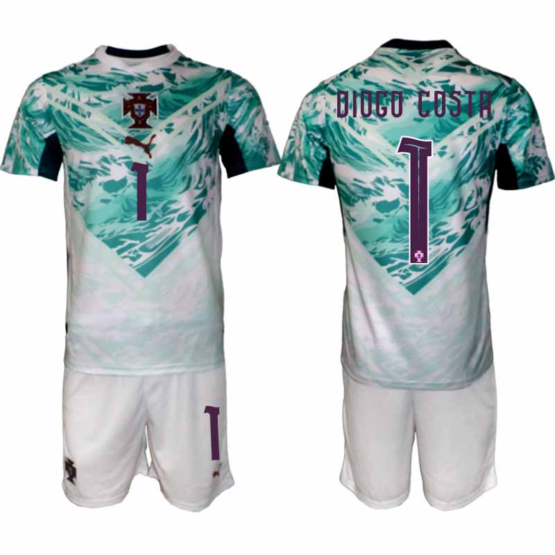 Portugal Bortaställ VM 2026 Herr – Diogo Costa #1 Fotbollsset Tröja & Shorts 1 Portugal Bortaställ VM 2026 Herr – Diogo Costa #1 Fotbollsset Tröja & Shorts