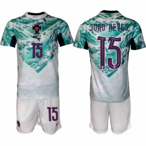 Portugal Bortaställ VM 2026 Herr – João Neves #15 Fotbollsset Tröja & Shorts