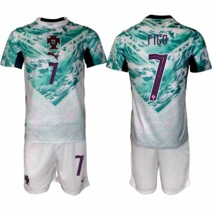 Portugal Bortaställ VM 2026 Herr – Luís Figo #7 Fotbollsset Tröja & Shorts
