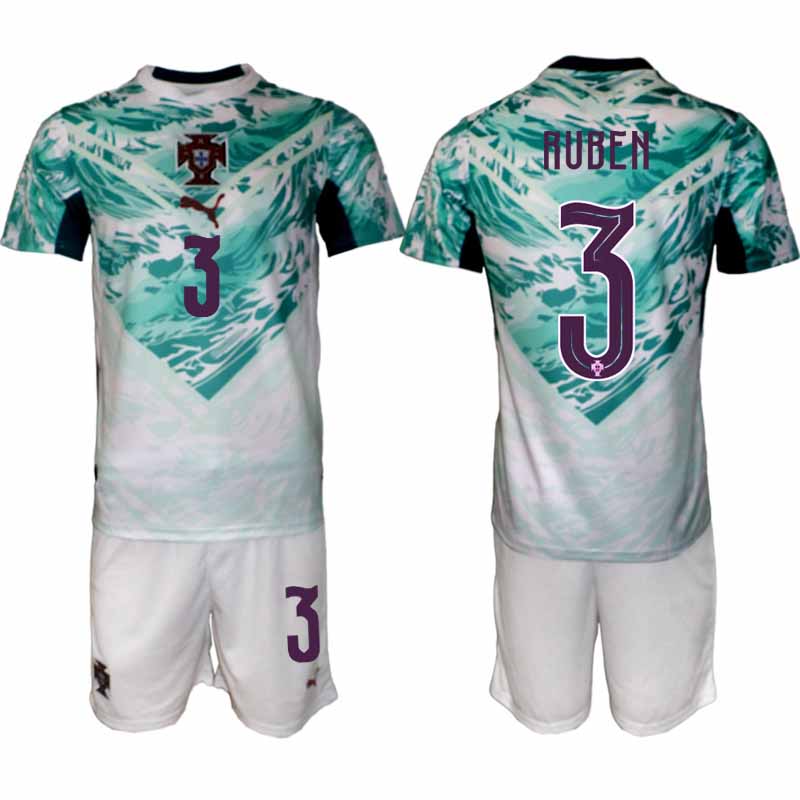 Portugal Bortaställ VM 2026 Herr – Rúben Dias #3 Fotbollsset Tröja & Shorts 1 Portugal Bortaställ VM 2026 Herr – Rúben Dias #3 Fotbollsset Tröja & Shorts