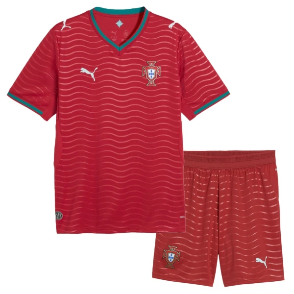 Portugal Hemmaställ VM 2026 Barn Kortärmad Fotbollströja + Shorts 1 Portugal Hemmaställ VM 2026 Barn Kortärmad Fotbollströja + Shorts