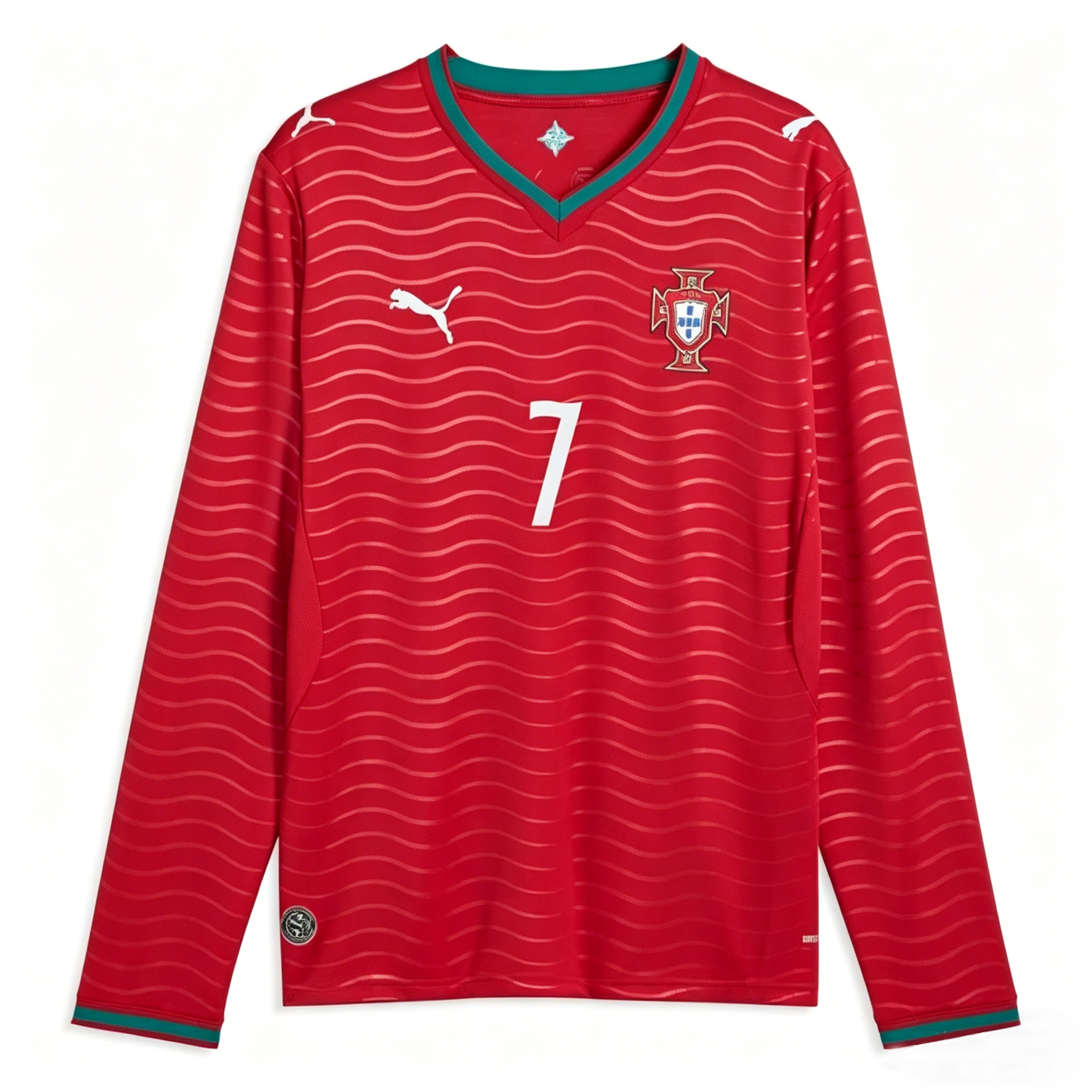 Portugal VM 2026 Hemmatröja Herr Cristiano Ronaldo #7 Långärmad Fotbollströja